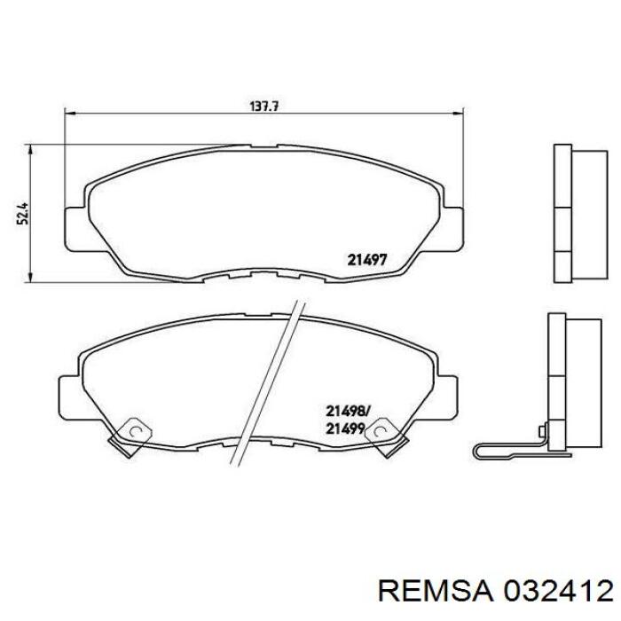 Колодки Remsa 032412 цена, от 27.52 USD