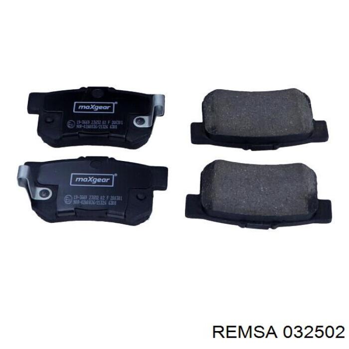 Задние тормозные колодки 032502 Remsa
