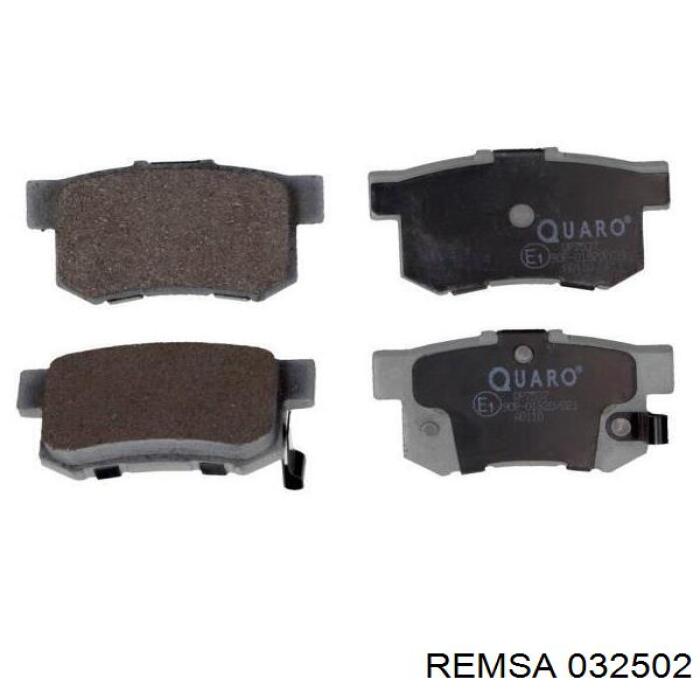 Купить 032502 Remsa Колодки тормозные задние, дисковые