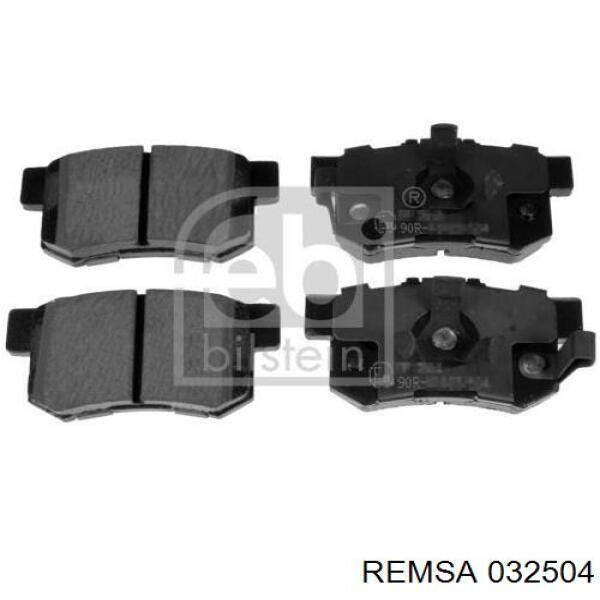 Задние дисковые колодки Remsa 032504
