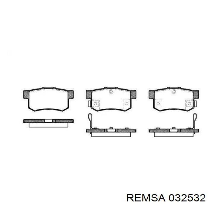 0325.32 Remsa колодки тормозные задние дисковые
