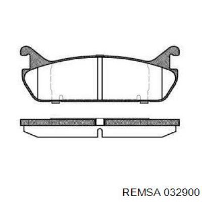 Задние тормозные колодки 032900 Remsa