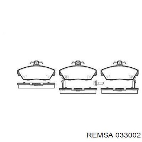 Передние тормозные колодки 033002 Remsa