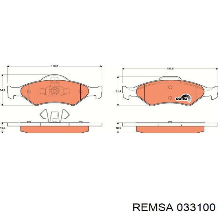 Колодки Remsa 033100 цена, от 14.09 USD