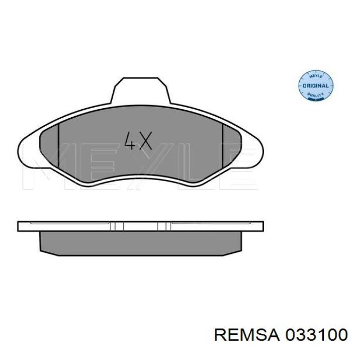 Передние тормозные колодки 033100 Remsa