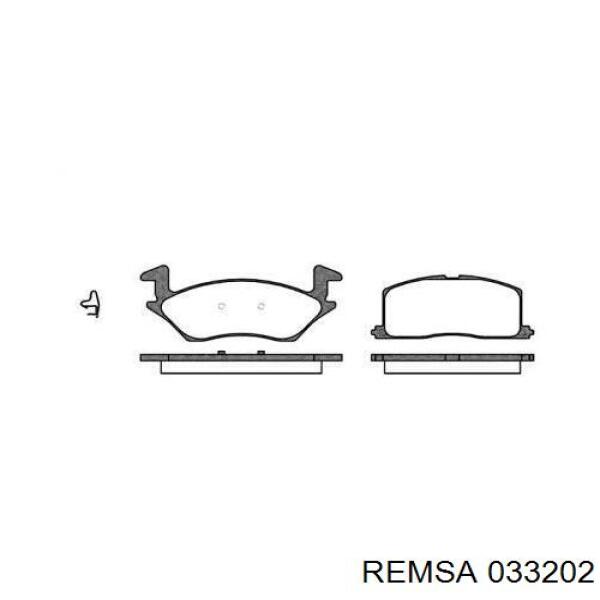 Передние тормозные колодки 033202 Remsa