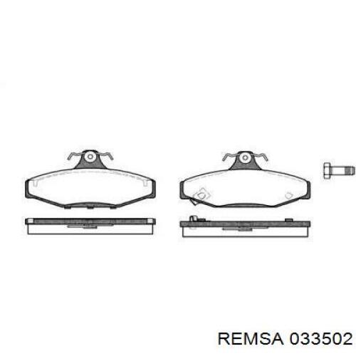 Задние тормозные колодки 033502 Remsa