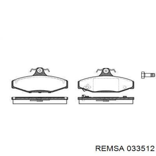 Задние тормозные колодки 033512 Remsa