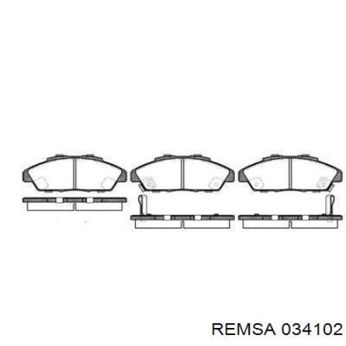 Передние тормозные колодки 034102 Remsa