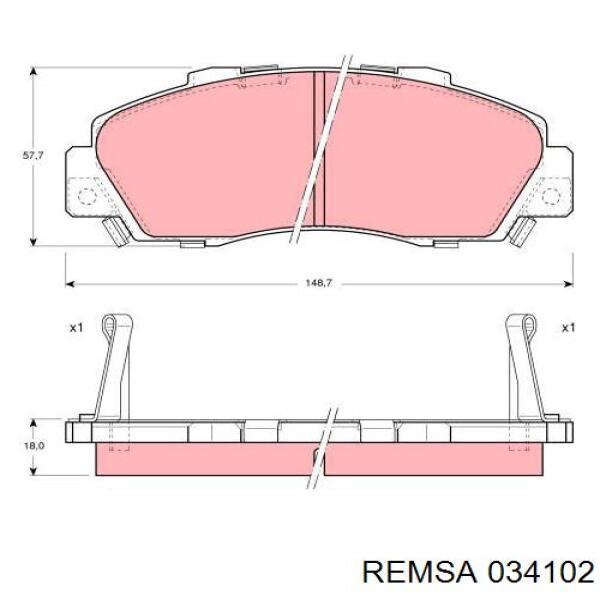 Колодки Remsa 034102 цена, от 23.52 USD
