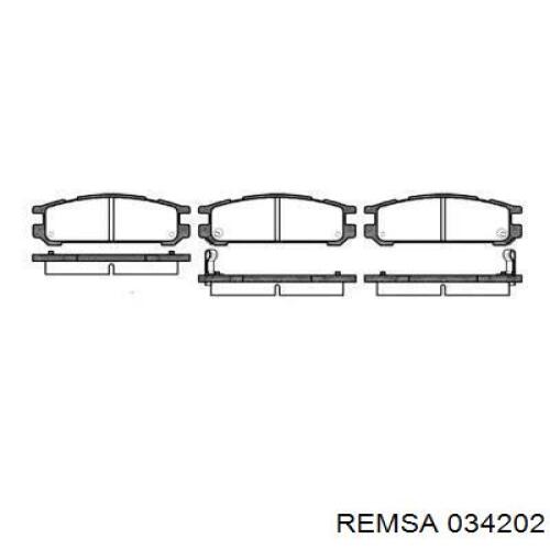 Задние тормозные колодки 034202 Remsa