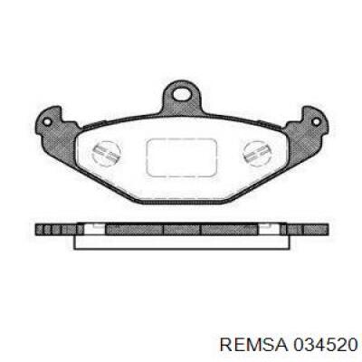 Задние тормозные колодки 034520 Remsa