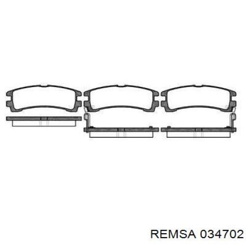 Задние тормозные колодки 034702 Remsa