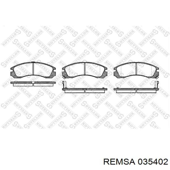 Передние тормозные колодки 035402 Remsa
