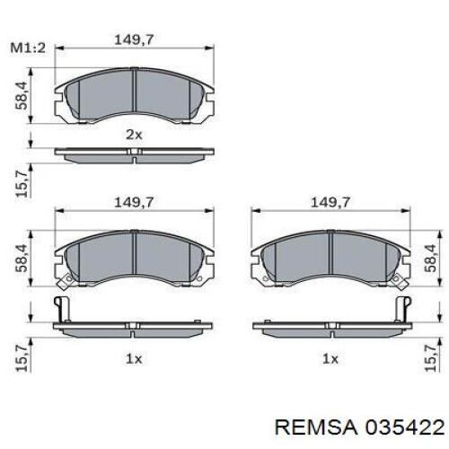 Колодки Remsa 035422 цена, от 25.03 USD