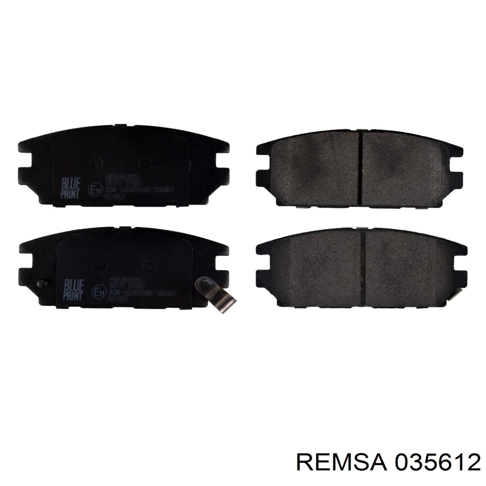 Задние тормозные колодки 035612 Remsa