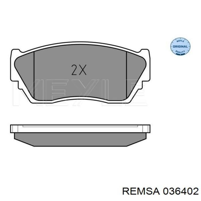 036402 Remsa Колодки передние