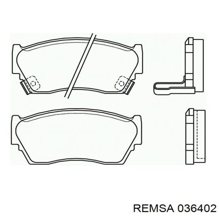 Колодки Remsa 036402 цена, от 20.35 USD