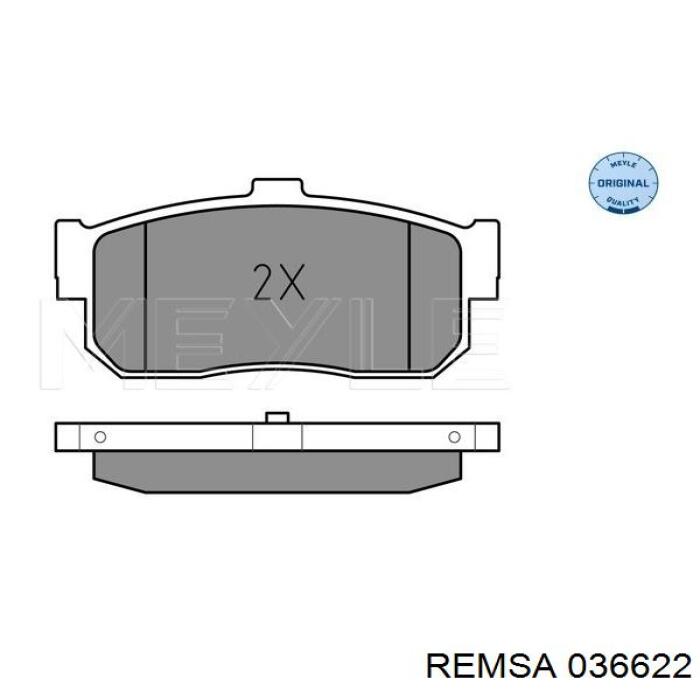 036622 Remsa Колодки тормозные дисковые комплект