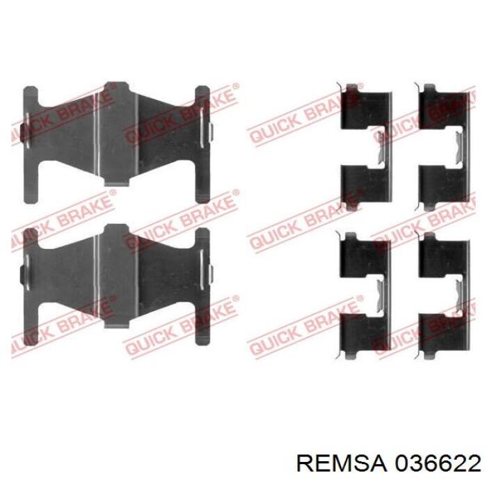Колодки дисковые  Remsa 036622 цена, от 18.97 USD