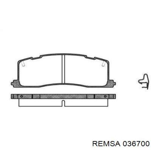 Задние тормозные колодки 036700 Remsa