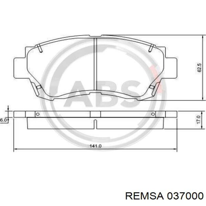 Тормозные колодки Remsa 037000