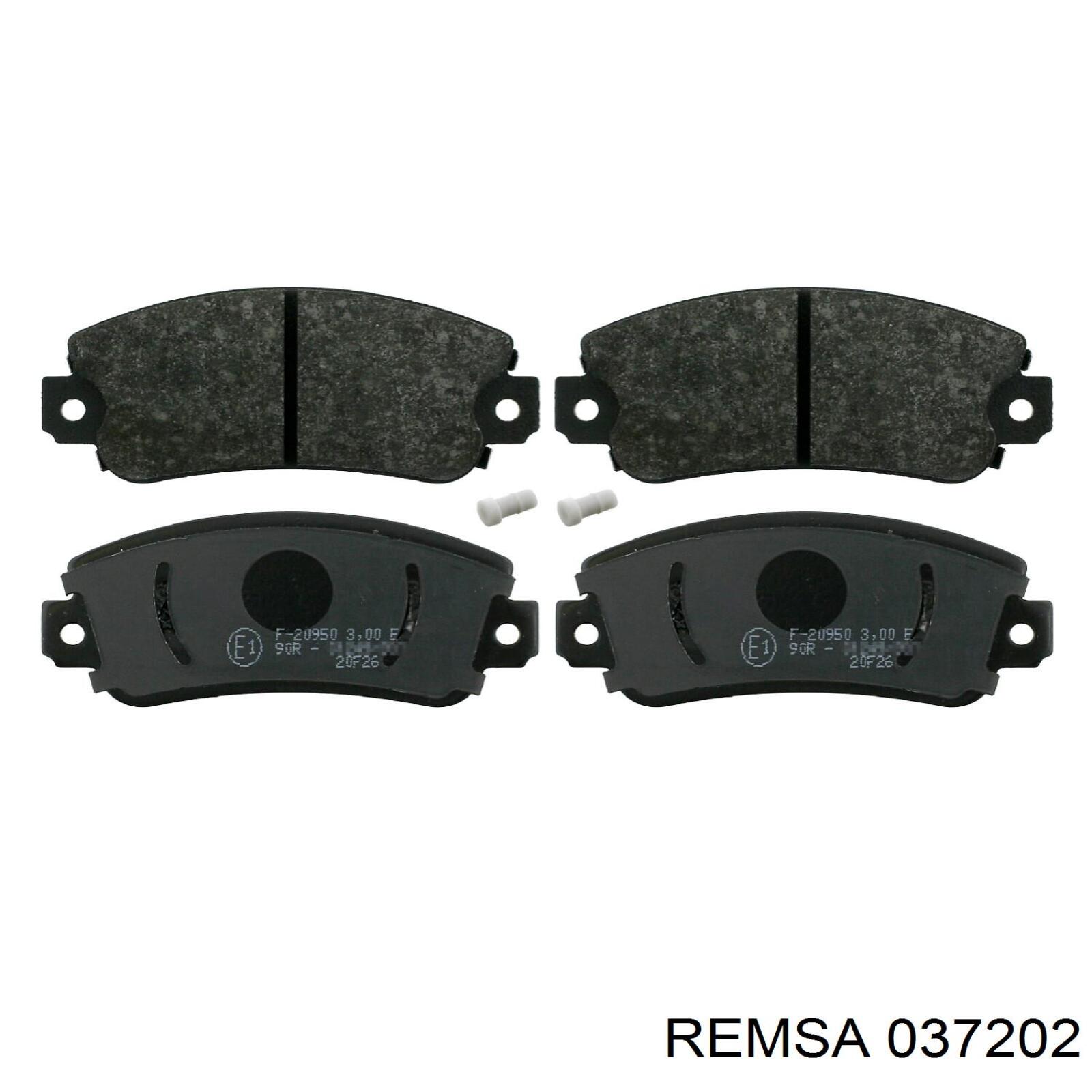 Передние тормозные колодки 037202 Remsa
