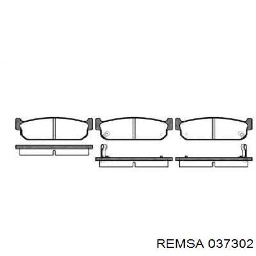 Задние тормозные колодки 037302 Remsa