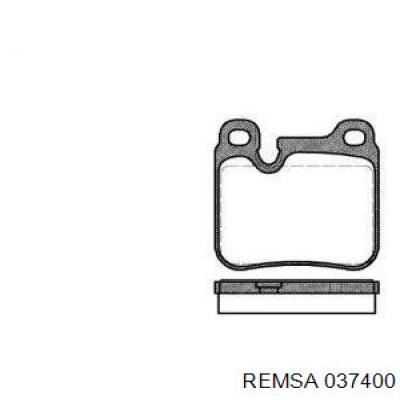 Задние тормозные колодки 037400 Remsa