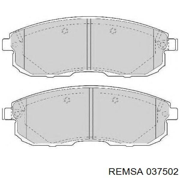 Передние тормозные колодки 037502 Remsa