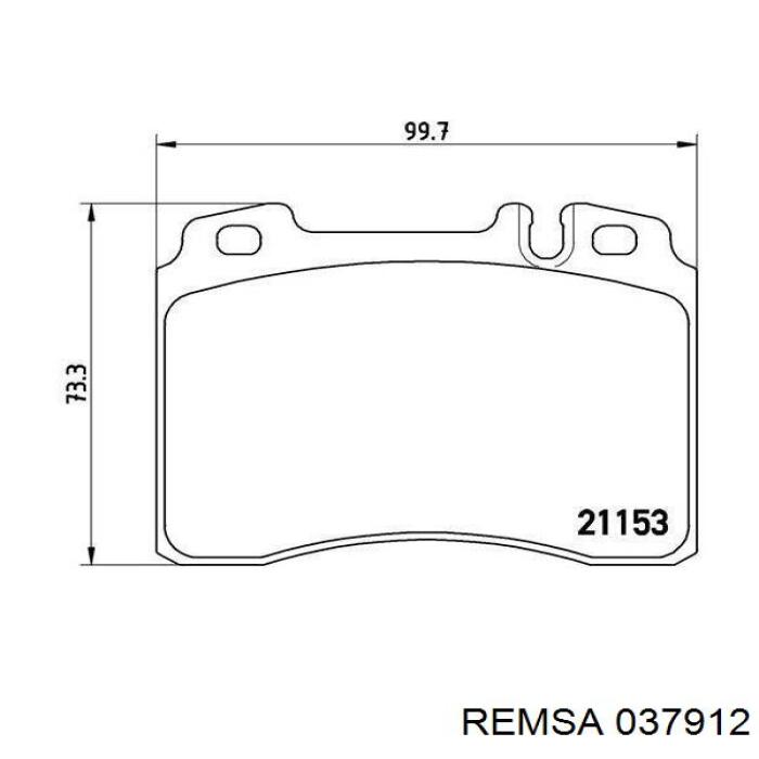 Колодки Remsa 037912 цена, от 25.69 USD