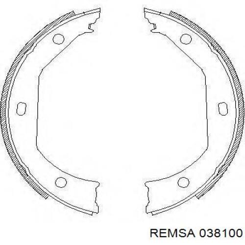 Задние тормозные колодки 038100 Remsa