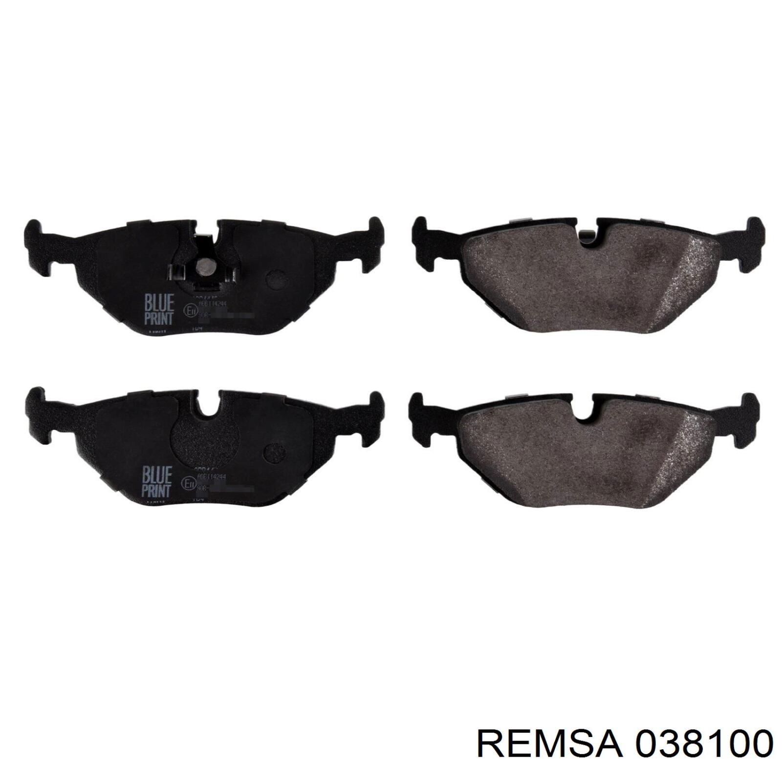 Задние дисковые колодки Remsa 038100