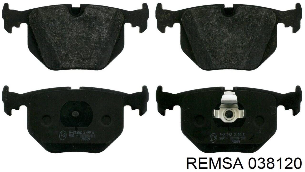 Задние дисковые колодки Remsa 038120