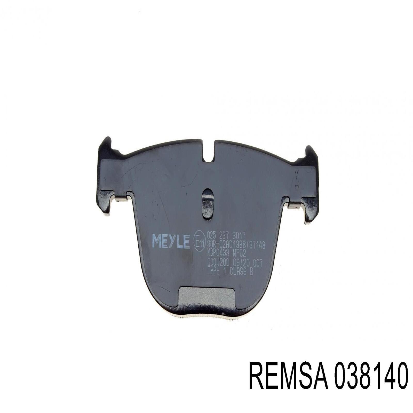 Купить 038140 Remsa Колодки тормозные задние, дисковые