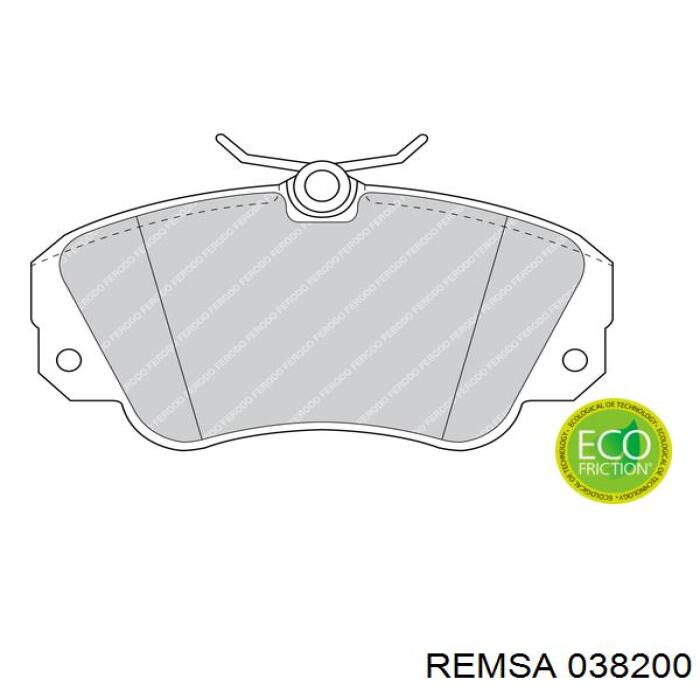 Тормозные колодки Remsa 038200