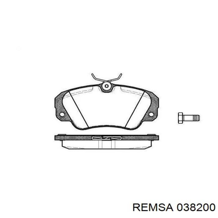 Передние тормозные колодки 038200 Remsa