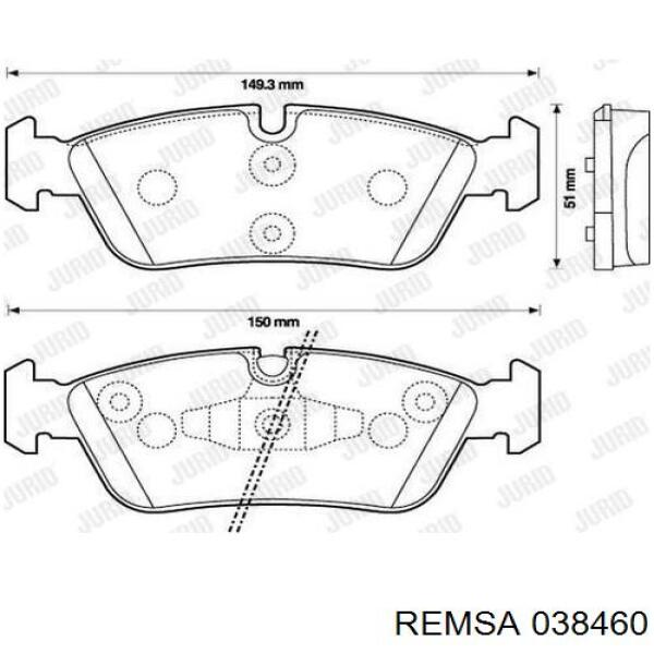 Купить 038460 Remsa Колодки тормозные