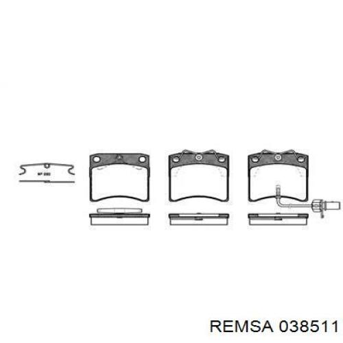 Передние тормозные колодки 038511 Remsa