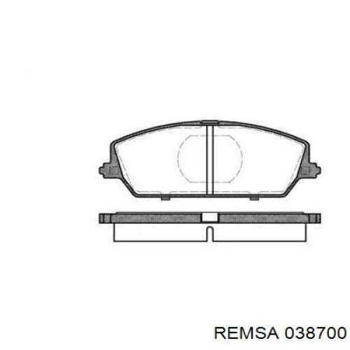 Передние тормозные колодки 038700 Remsa