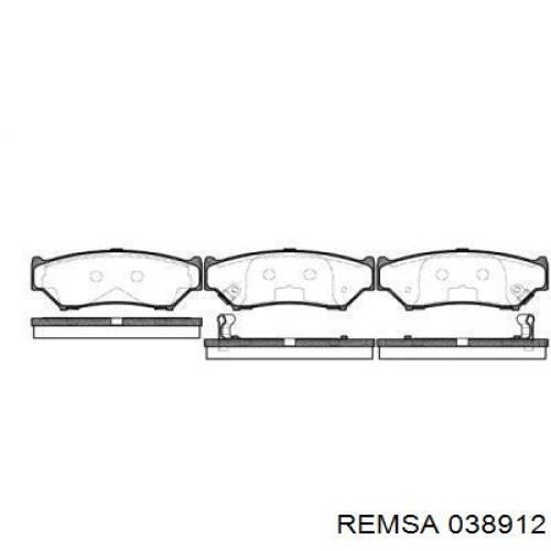 Передние тормозные колодки 038912 Remsa