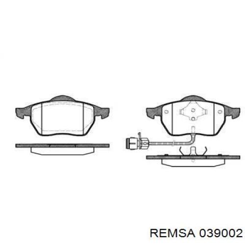 Передние тормозные колодки 039002 Remsa