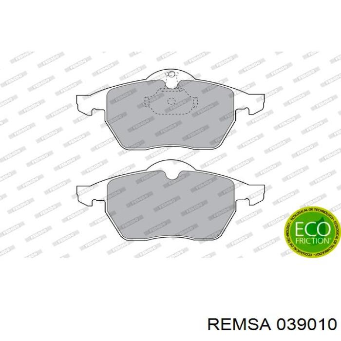Передние тормозные колодки 039010 Remsa