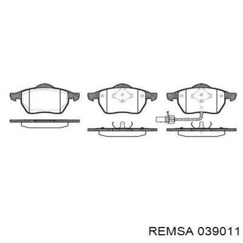 039011 Remsa колодки тормозные передние дисковые