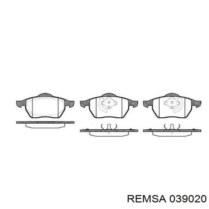 0390.20 Remsa колодки тормозные передние дисковые