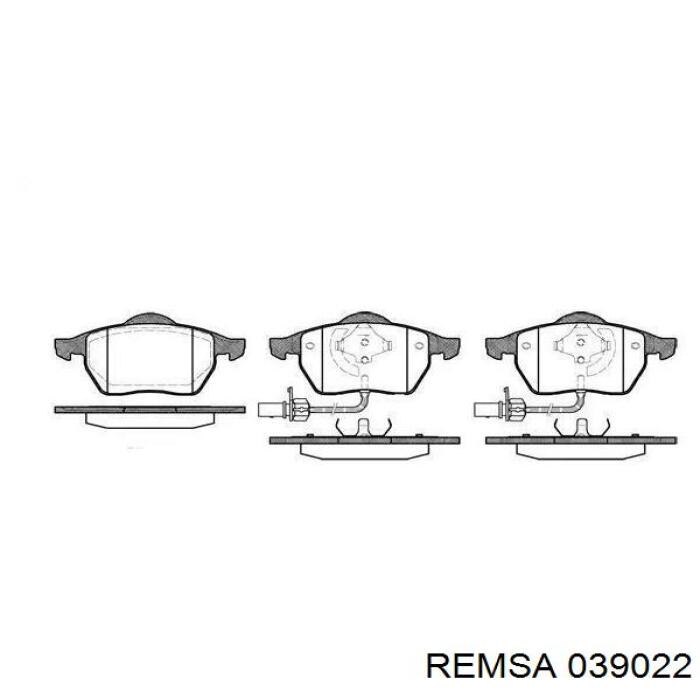 0390.22 Remsa колодки тормозные передние дисковые
