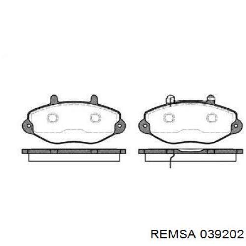 Передние тормозные колодки 039202 Remsa