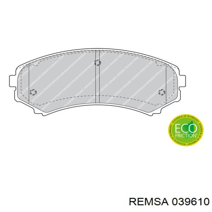 Купить 039610 Remsa Колодки тормозные