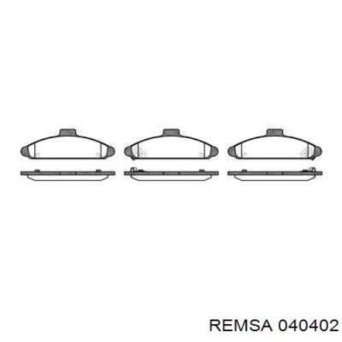 Передние тормозные колодки 040402 Remsa