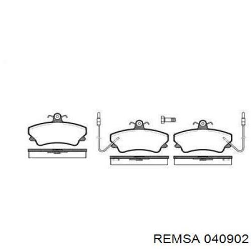 Передние тормозные колодки 040902 Remsa